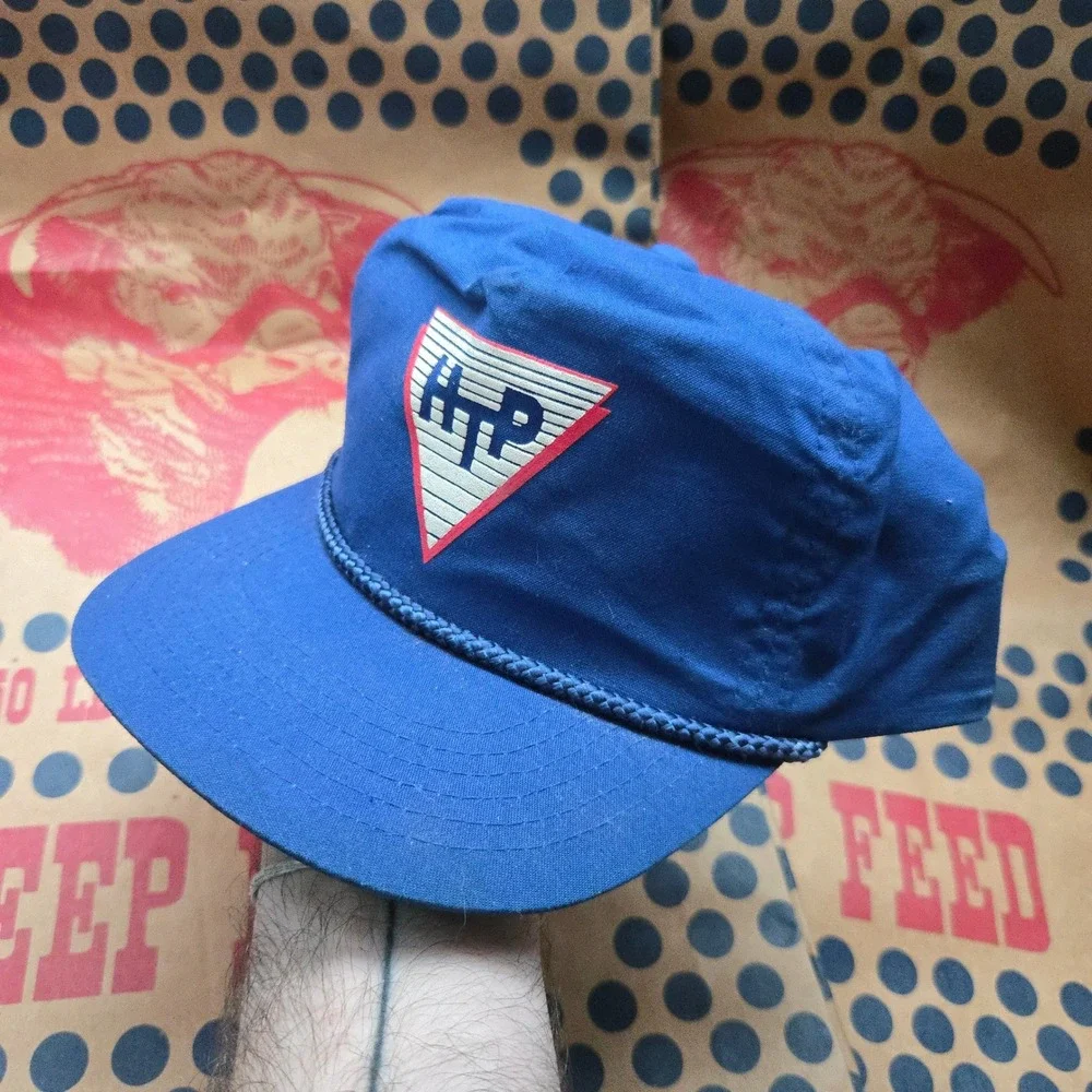 Vintage Raybestos HTP Snapback Hat OS Mens Blue Rope Trucker Racing Promo Cotton